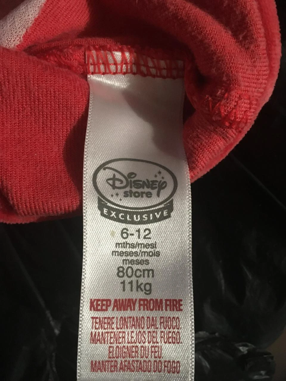 Disney Store embroidered Winnie the Pooh "My First Christmas" baby Christmas hat 6/12 M – photo 3